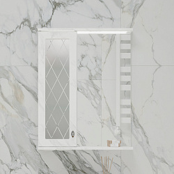 Зеркало-шкаф Milena 55 левый (белый)