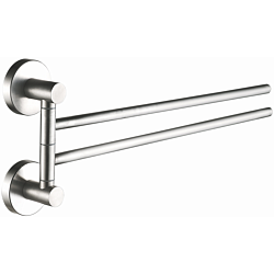Держатель для полотенец, двойной, поворотный 400 мм, нержавеющая сталь HB8312