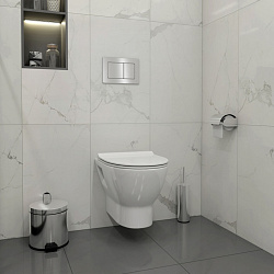 Corpa Nera Caruso/Карузо клавиша смыва, двойной смыв, нержавеющая сталь, матовый