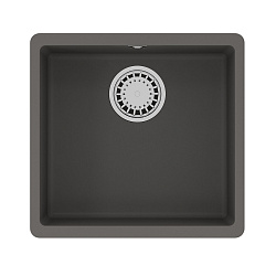 SINARA 440-U Мойка кухонная из кварцгранита цвет: серый шёлк комплектация: крепеж, сливная арматура