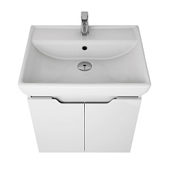 DREJA.eco Тумба Q (D), 60 см, подвесная, 2 дверцы, белый глянец (Дрея Q 60)