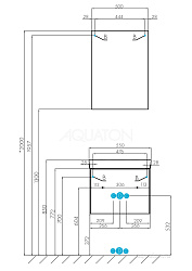 Тумба-умывальник Асти 55 белый/ясень шимо (Адриана 55)