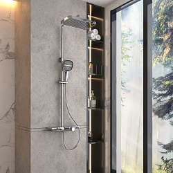 Душевая стойка VSFS-411CH с изливом, хром, , шт