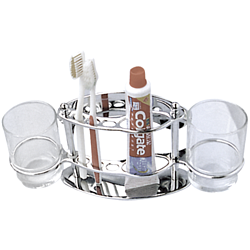 Держатель стакана , двойной, матовое стекло, хром HB101