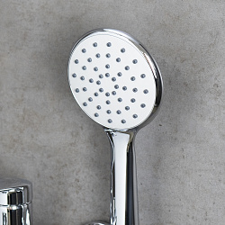 VERBA Смеситель для ванны с коротким изливом, поворотный переключатель, латунь/хром, LM11414C