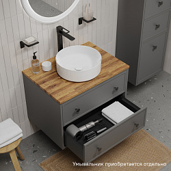 Тумба подвесная, под столешницу, 70 см, темно-серый, Torr, IDDIS, TOR70DBi95