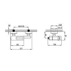 Смеситель для ванны, черный, Slide, IDDIS, SLIBL00i02WA
