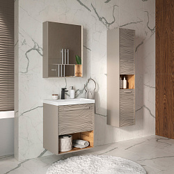 Пенал подвесной Gleam 36 с корзиной, амарок/дуб вотан