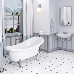 Edelweiss ванна /Nova Gel /белая/бронзовые ножки(170см*78см*75см) Ванны/AQUA DE MARCO