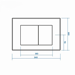 Corpa Nera Caruso/Карузо клавиша смыва, двойной смыв, черный матовый