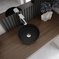 Corpa Nera Bosso/Боссо раковина  накладная D31, черный матовый