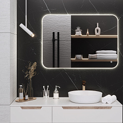 Зеркало/LED-подсветка (70см*100см)/сенсор.выключатель Milan/AQUA DE MARCO