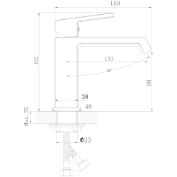 Смеситель для раковины HB10575-8