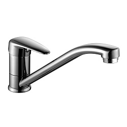 Смеситель для кухни с поворотным изливом, высота излива 13 см, длина 22 см, латунь/хром