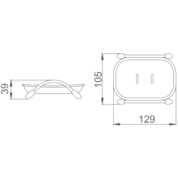 Мыльница пласт/ настольн.(зеленая) HB333