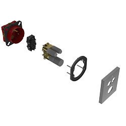 Встраиваемый смеситель для душа VSCV-321T-MGM двухфункциональный, термостатический, вороненая сталь,