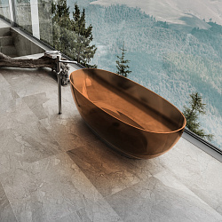 Ванна прозрачная Vincea VBT-6T01BR, 1700*750*550, цвет янтарь прозрачный, , шт