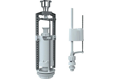 Комплект арматуры  клапан спускной и наполнительный  с нижней подводкой (кнопка хром) SM_N/H