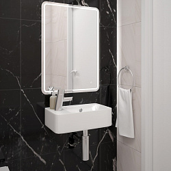 Corpa Nera Longo/Лонго 45 раковина подвесная левая, белый