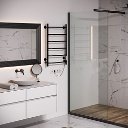 Aringa Киото полотенцесушитель лесенка электрический 80*50, черный