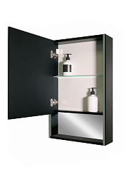 Зеркало-шкаф "Filit LED" 600х800 черный, левый