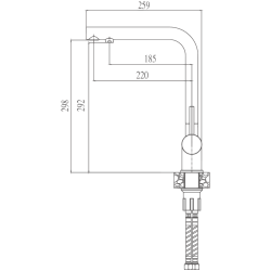 Смеситель для кухни с подключением фильтра, нержавеющая сталь HB70304-1
