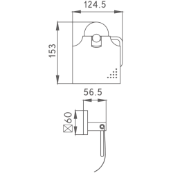 Держатель для туалетной бумаги, хром HB9003