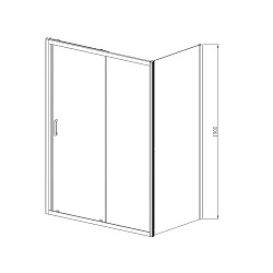 Душевой уголок Alpha VSR-3AL9013CL, 1300*900, хром, стекло прозрачное, , шт