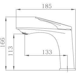 Смеситель для раковины, латунь, черный HB10816-7