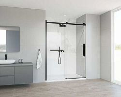 Душевая дверь Como Soft VDS-1CS150CLB, 1500, черный, стекло прозрачное, , шт