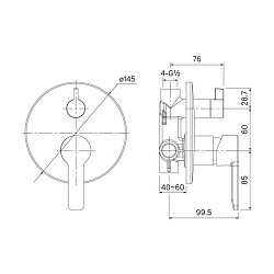 Скрытого монтажа с двумя выходами, Sena, IDDIS, SENSB00i67