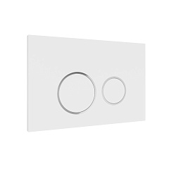 Corpa Nera Bosso/Боссо клавиша смыва, двойной смыв, белый матовый/хром