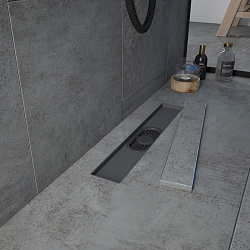 Corpa Nera Salieri/Сальери душевой трап 40 см под плитку с гидрозатвором