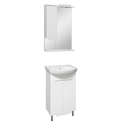 Зеркальный шкаф/лев/с/с/белый(50см) Viktoria/AQUA DE MARCO