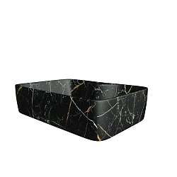 Corpa Nera Grossi/Гросси 48 раковина накладная с полочкой под смеситель, черный мрамор