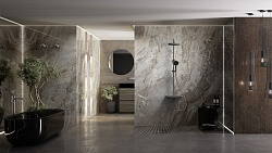 Душевая стойка Inspire VSFS-3I12TGM термостатическая с изливом, 30см верх.душ, вороненая сталь, , шт