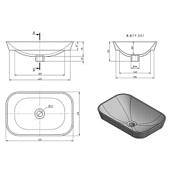 Раковина Velvex E408D