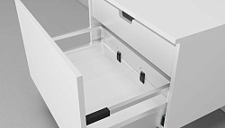 Тумба подвесная Unit 80, выс. 40, выдв. ящик, внутр. ящик, бел лед