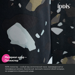 Штора для ванной, 200x180 см, Полиэстер, черный, IDDIS, BT02P18i11