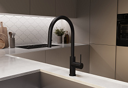 Смеситель для кухни City VKF-2C1MB, черный, , шт