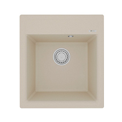 HANKA 450 Мойка кухонная из кварцгранита цвет: бежевый комплектация: крепеж, сливная арматура с пере