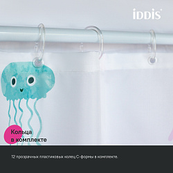 Штора для ванной, 200x180 см, Полиэстер, IDDIS, BO03P18i11