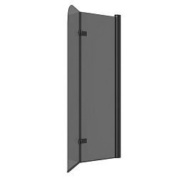 Corpa Nera Allegri/Аллегри Шторка на ванну 100х140, тонированное стекло, профиль- черный матовый