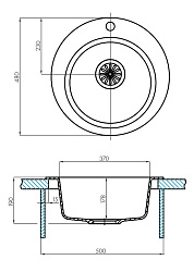 Мойка кух. ИВЕРИЯ кругл. 480мм терракот
