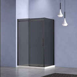 Душевой уголок Como-N VSR-4CN1014CGB, 1400*1000, черный, стекло тонированное, , шт