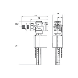 Клапан впускной, боковой подвод, IDDIS, F012400-0006