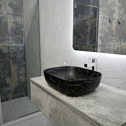 Corpa Nera Viotti/Виотти  50 раковина накладная, artceramic, черный мрамор