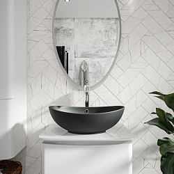 Corpa Nera Rossini/Россини  60 раковина накладная, черный матовый