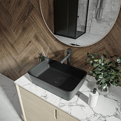 Corpa Nera Grossi/Гросси 50 раковина накладная, черный матовый