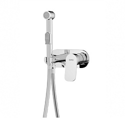 Смеситель с гигиеническим душем настенный, хром